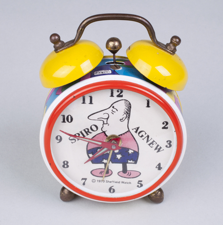 1986.86 Spiro Agnew Alarm Clock. 1970.
