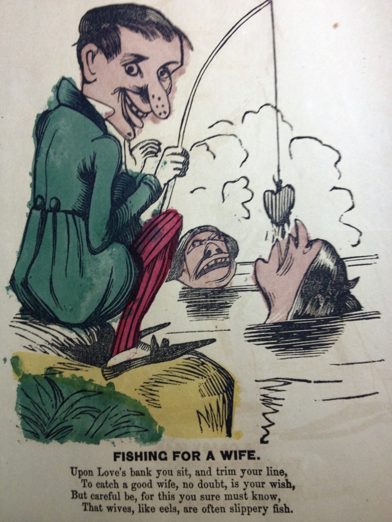 "Fishing for a Wife," ca.1840-1910, MdHS, Valentine Ephemera, Series Z.