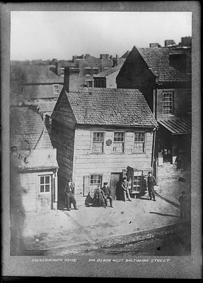Sulzebacher House, ca 1865, MdHS, CC956. 