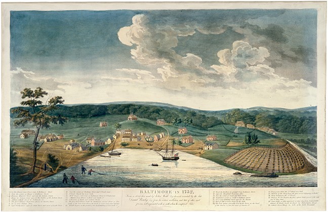H16 Baltimore in 1752, Aquantint engraved by William Strickland,