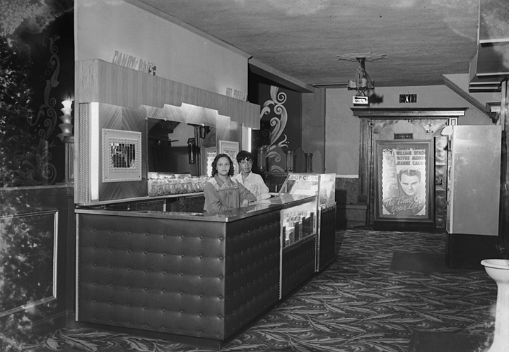 Lobby, The Regent Theater, 1948, Paul Henderson, MdHS, HEN.00.B1-030.