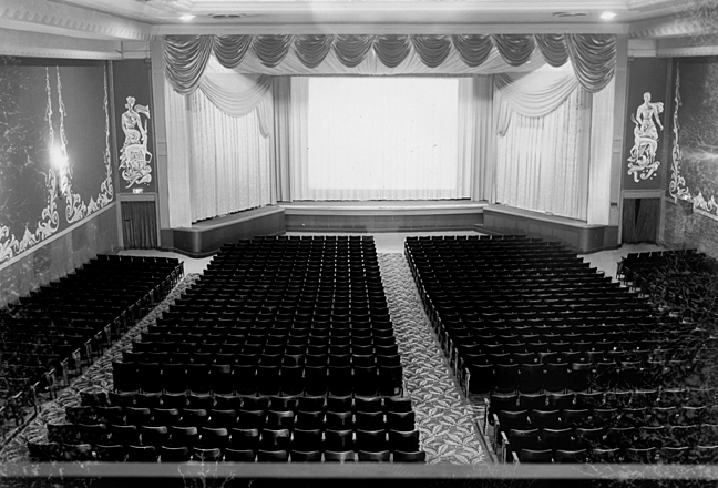 Auditorium, The Regent Theater, September 1948, Paul Henderson, MdHS, HEN.00.B1-033.
