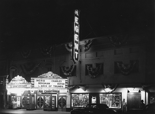 The Regent Theater, circa 1948, MdHS, SVF.