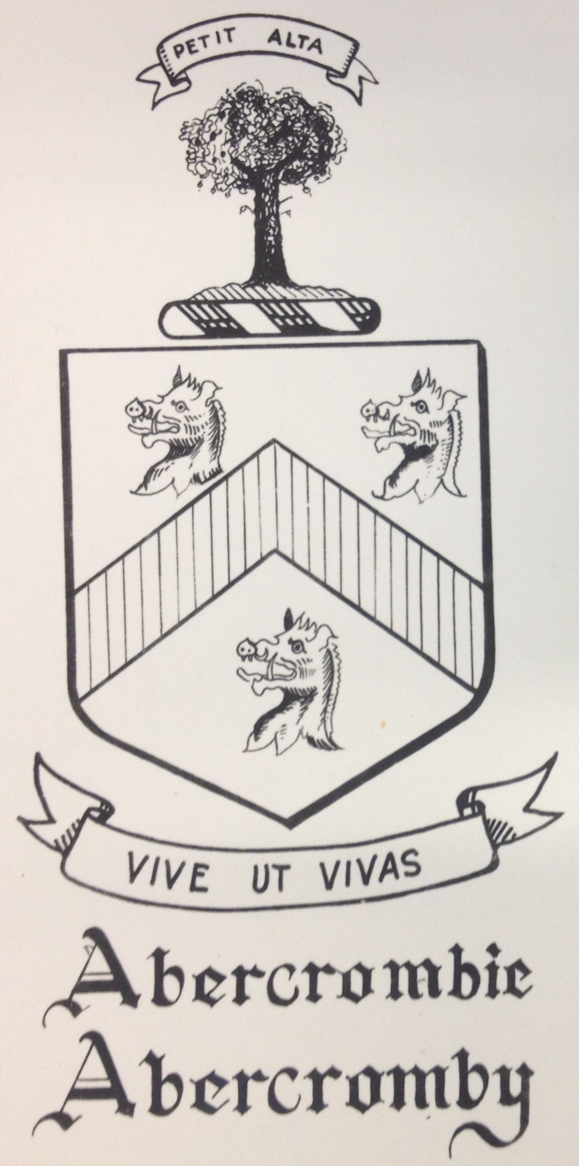 Abercrombie Family Coat of Arms, MdHS, MS 1.