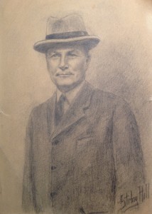 A pencil sketch of Morris A. Soper (1873-1963) by Stirling Hill. Soper Papers- Box 93E- Maryland Historical Society
