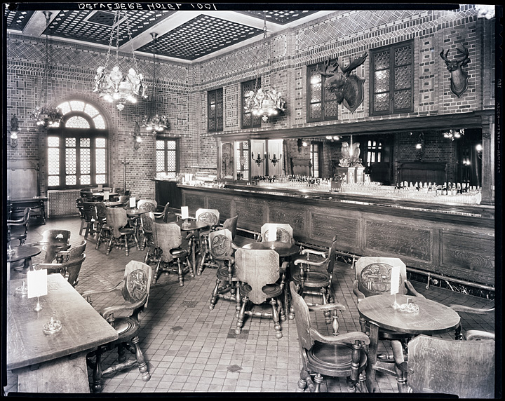 Baltimore Hotels Inns & Taverns Belvedere Hotel 1934 Interiors Barroom, Unknown photographer, SVF, MdHS.
