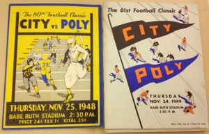 City vs. Poly Programs, 1948 & 1948, Baltimore City College Ephemera Collection, MS 3131, MdHS.