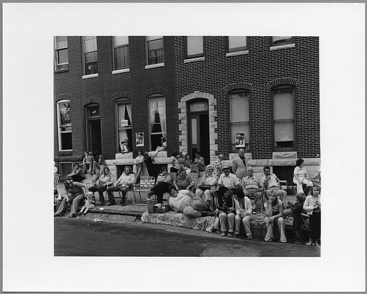 "I am an American Day Parade," East Baltimore Street, Baltimore, September 1978, Jean C. Netherwood, The East Baltimore Documentary Photography Project, Baltimore City Life Museum Collection, 1982.19.1.217, MdHS. 