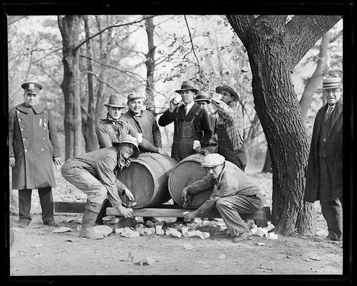 Are these men drinking plain old apple cider or enjoying some hard stuff? Drinking cider, November 30, 1930, A.Aubrey Bodine, Baltimore City Life Museum Collection, MC8277-32, MdHS.