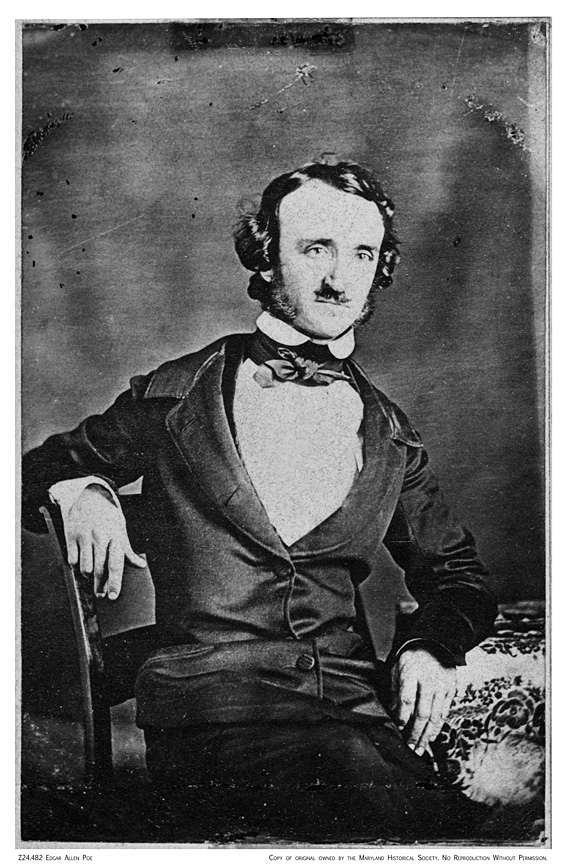 This image is based on a daguerreotype of Poe that was taken between 1844 and 1847. Z24.482, MdHS