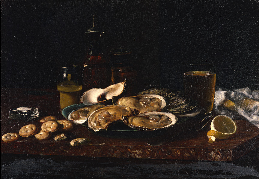 Oysters in Half Shell, by Andrew John Henry Way, 1863. Oil on canvas. 13 57/64 x 20 5/64 in. (35.3 x 51 cm). Maryland Historical Society Accession: 1964-3-30