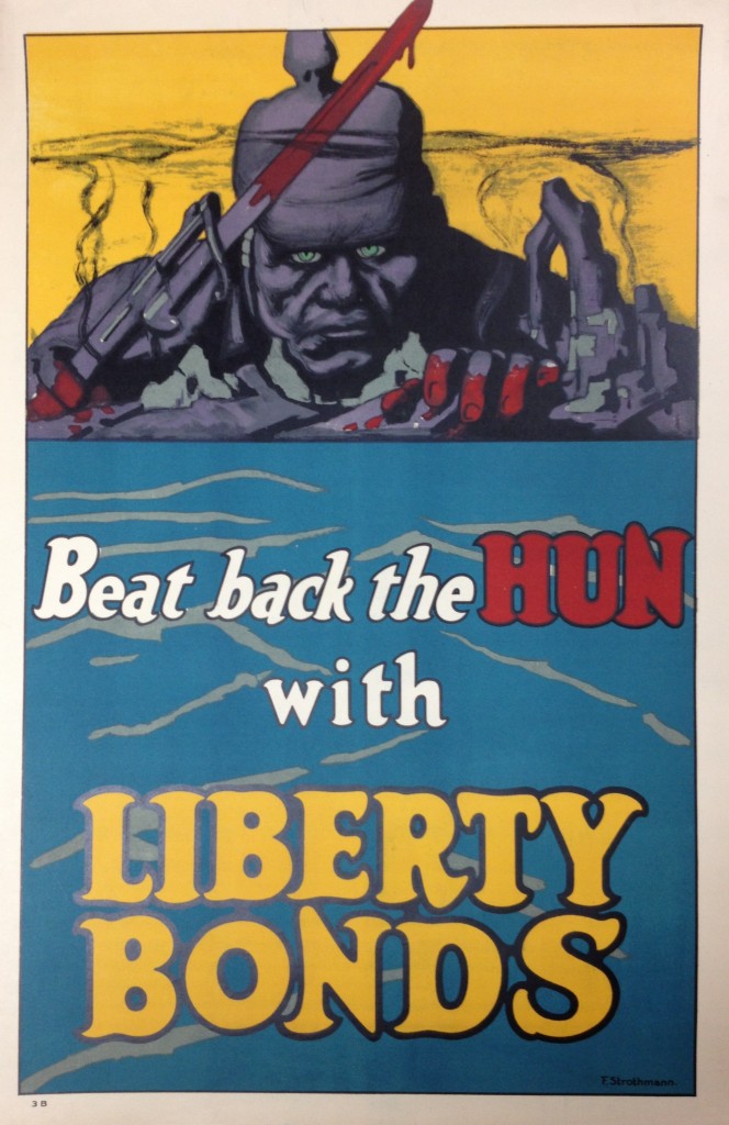 Beat Back the Hun with Liberty Bonds, ca 1917-1918, F. Strothman, artist, Poster Collection, MdHS.