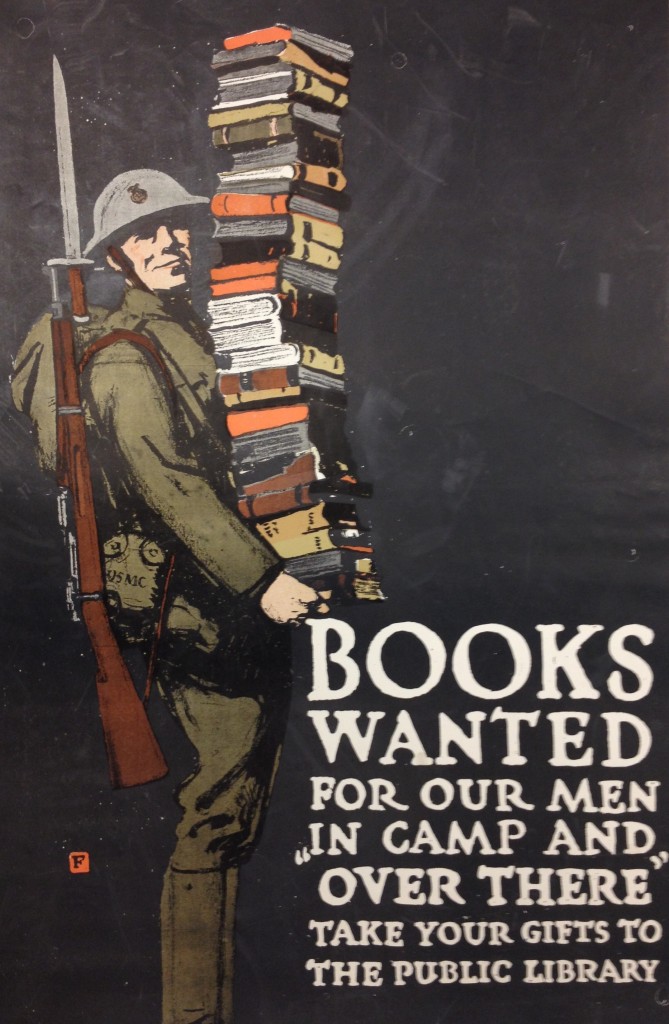 Books Wanted for Our Men in Camp and “Over There” Take Your Gifts to the Public Library, ca 1917-1918, Poster Collection, MdHS.