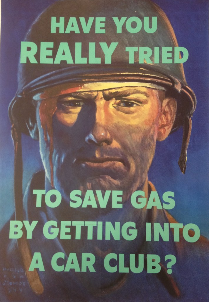 Have you really tried to save gas by getting into a Car Club?,1944, U.S. Government Printing Office, Poster Collection, MdHS.