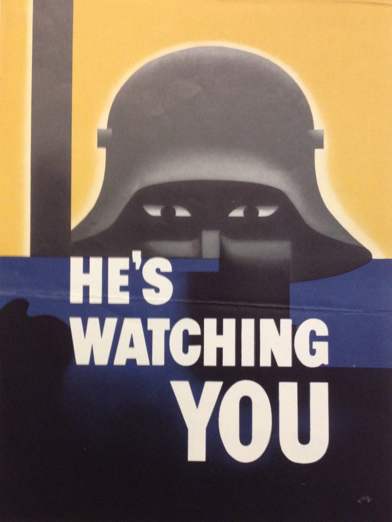 He’s Watching You, 1942, U.S. Government Printing Office, Poster Collection, MdHS.
