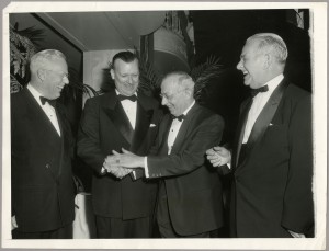 PP286.78 Simon Sobeloff, Theodore McKeldin, and Earl Warren shak