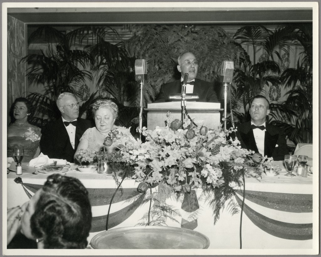 PP286.79 Simon Sobeloff at podium. February 25, 1954.