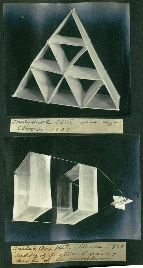 Elvers' models of kites. Glenn L. Martin Aviation Albums, 1904-1940, MS 704, Box 1, Maryland Historical Society.