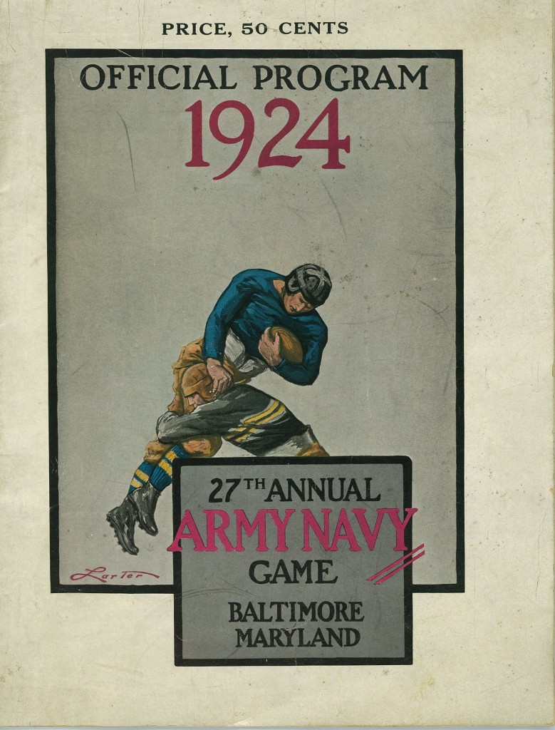 A rivalry for the ages. Front cover, Army Navy Game Official Program, 1924, Sports Ephemera Collection, MdHS.