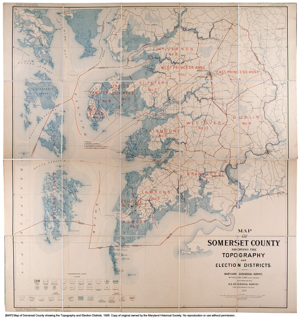[MAP] Map of Somerset County showing the Topography and Election