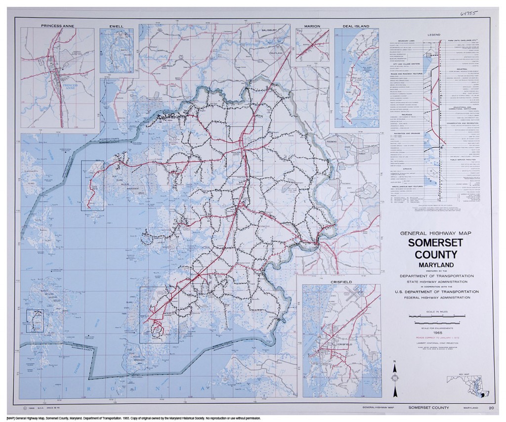 [MAP] General Highway Map, Somerset County, Maryland. Department