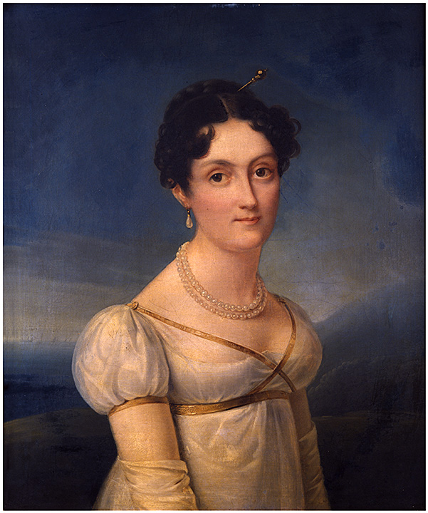 Elizabeth Patterson Bonaparte, oil on panel by Francois Kinsoen, 1817. MdHS, XX.5.72. 