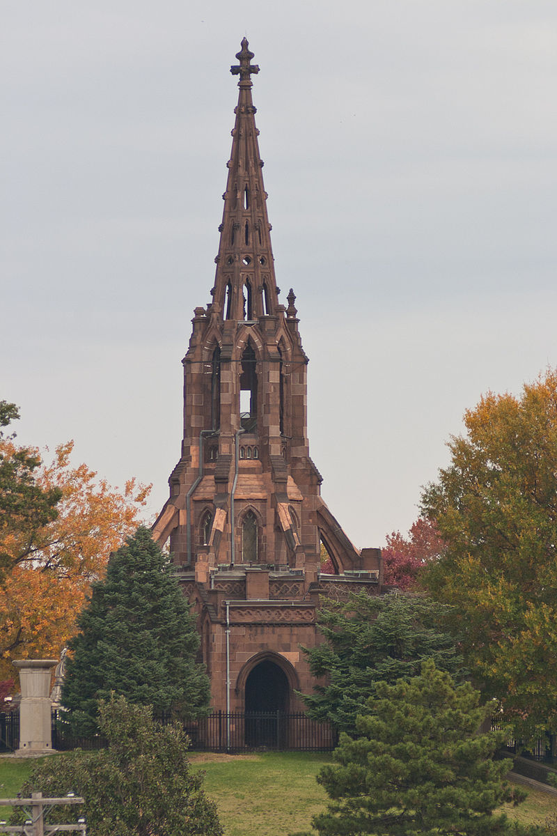 Greenmount Cemetery Chapel, designed by Niernsee and Neilson in the early 1850s. Photograph, 2008, not from MdHS collection.