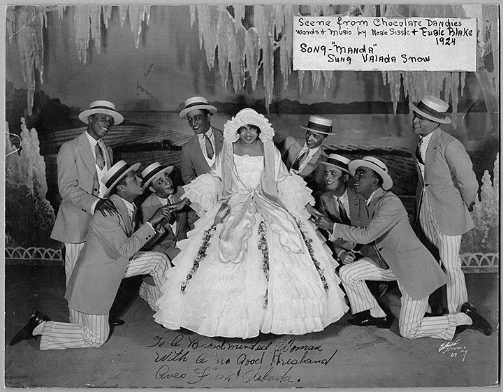 Scene from “Chocolate Dandies,” song “Manda,” sung by Valada Snow, ca. 1924, Eubie Blake Photograph Collection, PP301.319, MdHS.