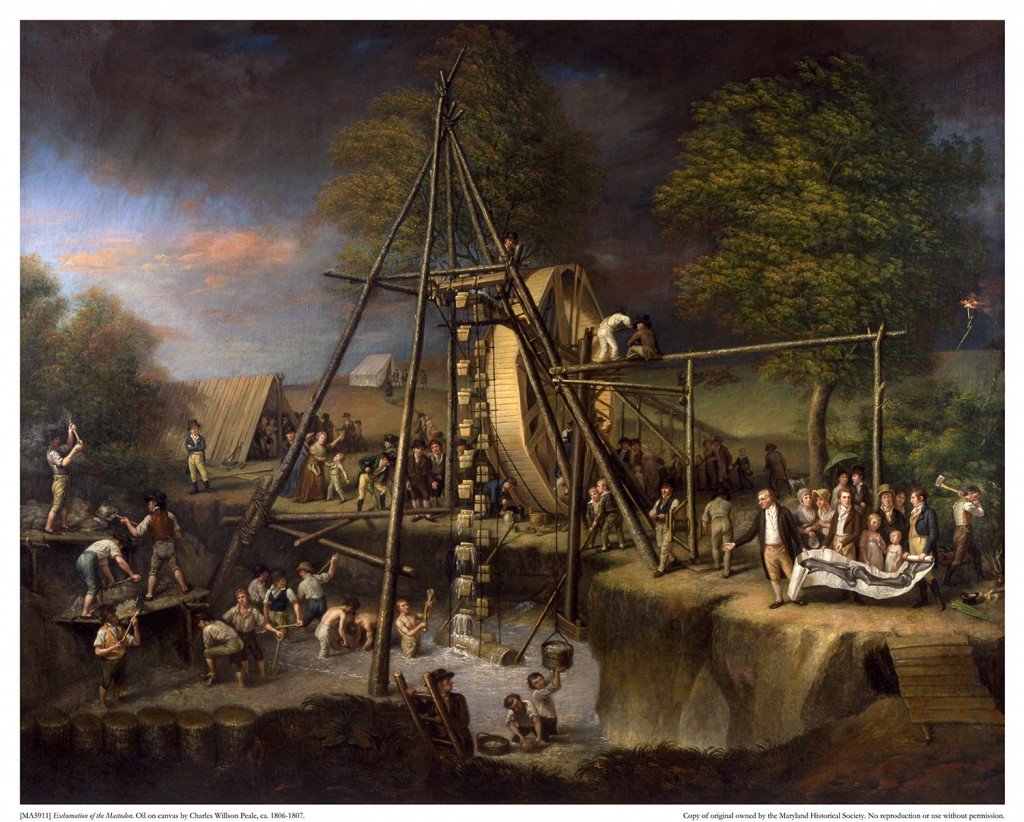 The Exhumation of the Mastodon, ca 1806-1807, Charles Willson Peale, Oil on Canvas, MA5911, Baltimore City Life Museum Collection, MdHS. by Charles Willson Peale