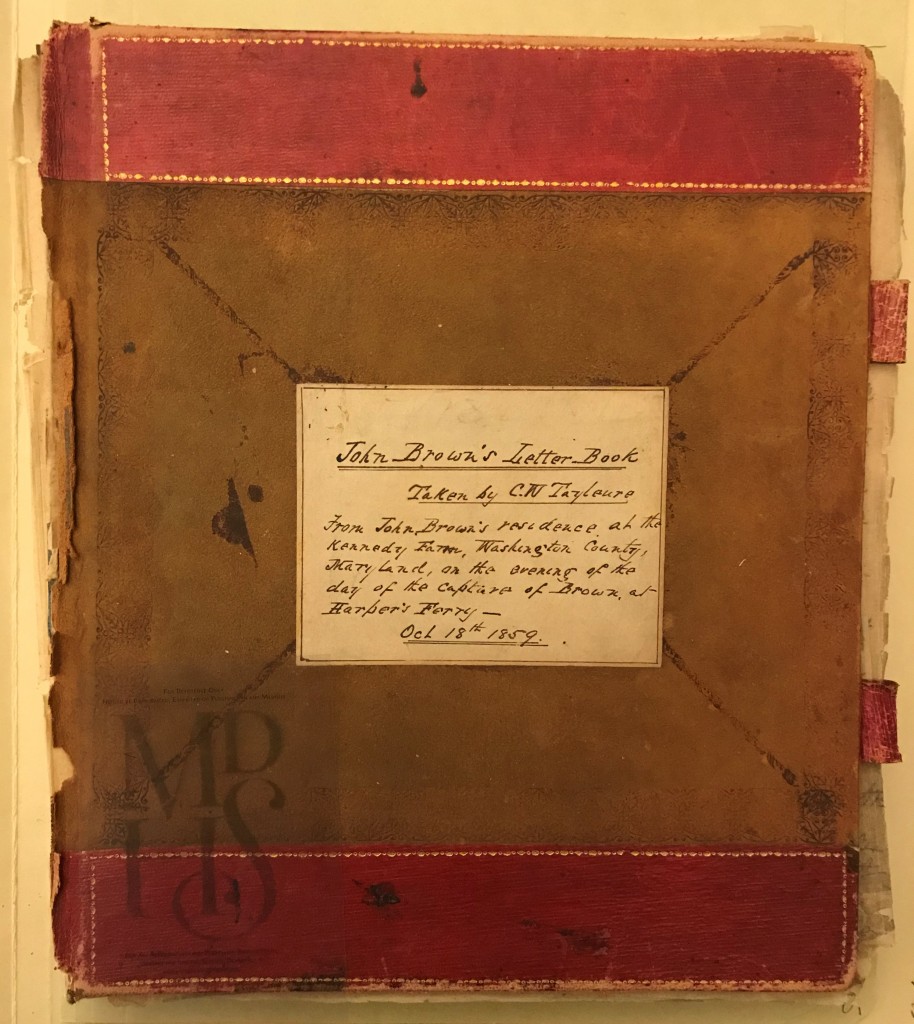 John Brown's Letter Book, 1859, MS 155, MdHS (reference photo)