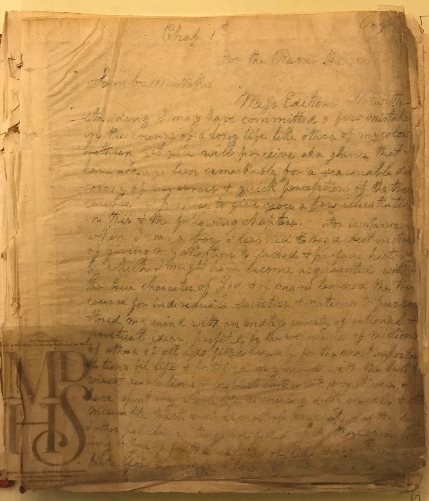 John Brown's Letter Book, 1859, MS 155, MdHS (reference photo)