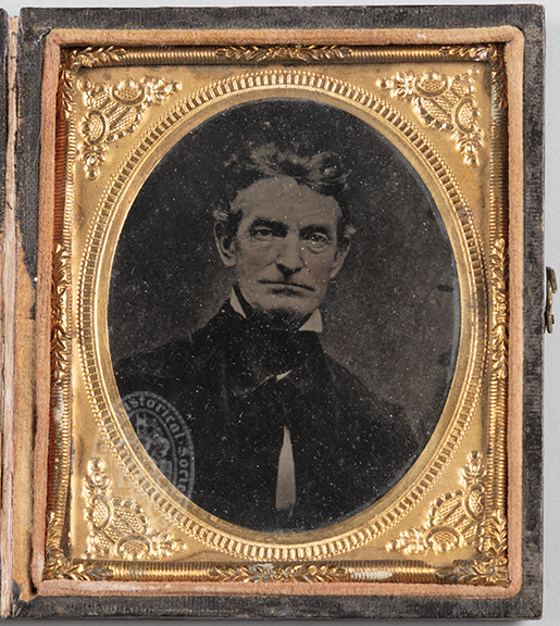 The Maryland Historical Society recently acquired this tintype of John Brown taken before he grew his trademark beard. John Brown, Abbot & Co., ca. 1860, Cased Photograph Collection, CSPH 580, Maryland Historical Society.