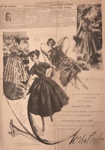 [Figure 2] Lord & Taylor advertisement clipping, New York World Telegram & Sun, 1952, Claire McCardell Collection, MS 3066, Box 7, H. Furlong Baldwin Library, MdHS. (Reference Photo).