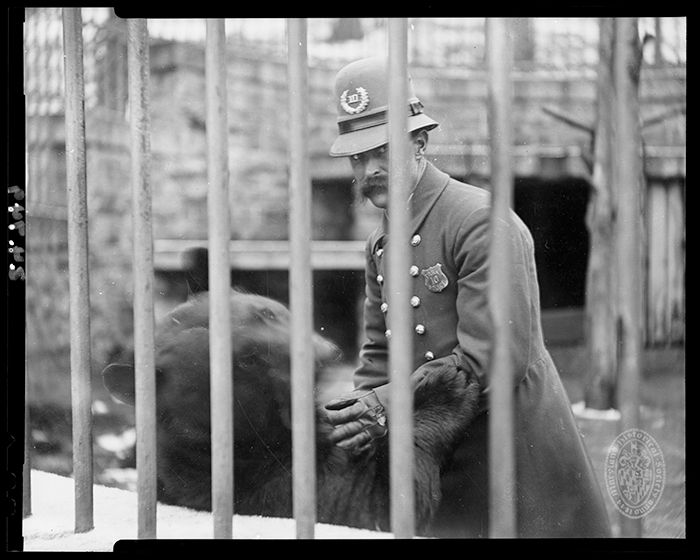 Park Policeman - Baltimore City Park (Druid Hill Park). Unidentified photographer. Undated. Z24.468, MdHS.