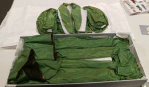 A dress from the Estate of Miss Manan Fischer that may have been dyed with arsenic-containing compounds. 