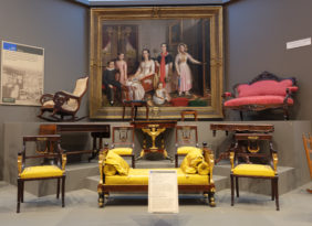 A display in the Furniture in Maryland Life exhibition.