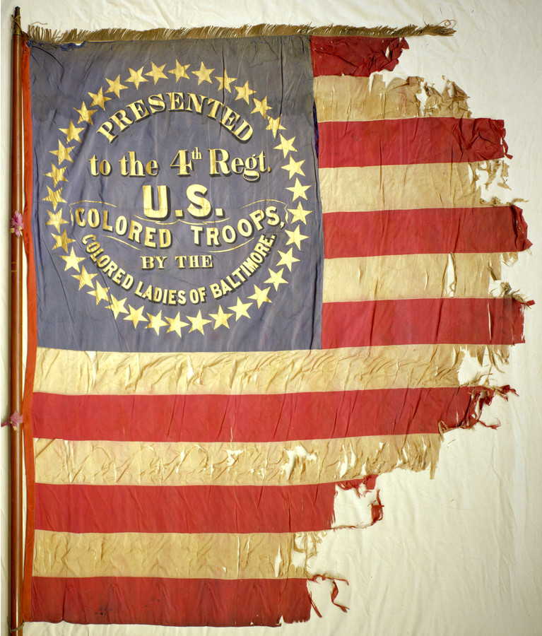 Fourth Regiment colored troops flag.