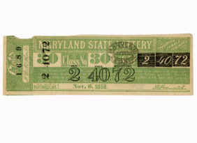 A state lottery ticket from 1858.