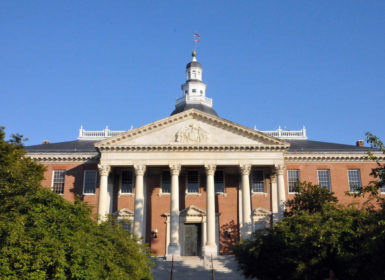 Image of the State House in Annapolis, MD.