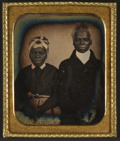 "Portrait of Jeremiah and Venus Tilghman,”unknown photographer, full-plate daguerreotype, c.1845-1850. Maryland Center for History and Culture, H. Furlong Baldwin Library, CSPH 156