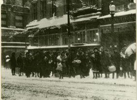 Blizzard of 1922 at Howard and Lexington Streets
