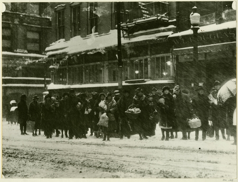 Blizzard of 1922 at Howard and Lexington Streets