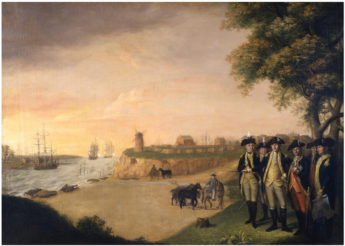 George Washington and his generals at Yorktown, by Charles Willson Peale, (1741-1827), oil on canvas, c.1784. Maryland Center for History and Culture, Gift of Robert Gilmor, Jr., 1845.3