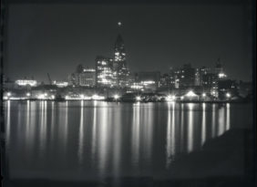 Night photo of Baltimore