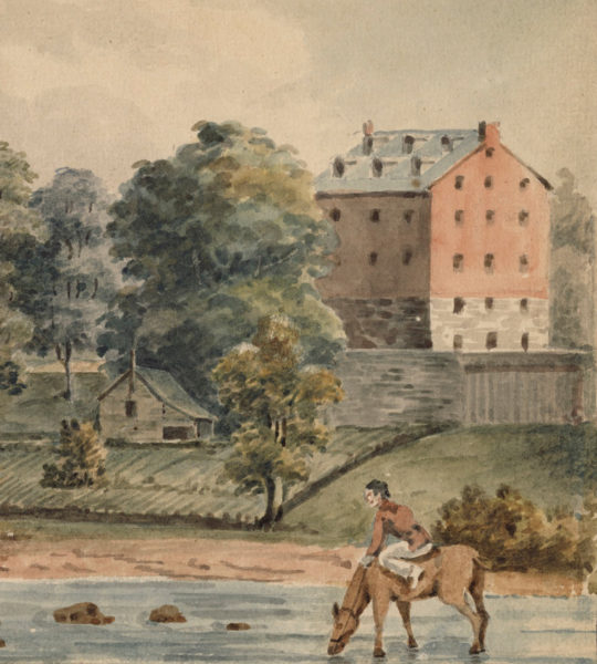 Ellicott's First Mills, drawing by Benjamin Henry Latrobe