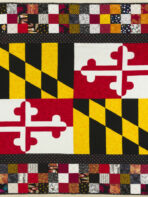 A quilt that looks like the state flag of Maryland